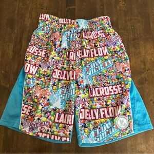 Flow Society Youth XL Shorts Lacrosse Jelly Flow Performance Athletic Colorful‎